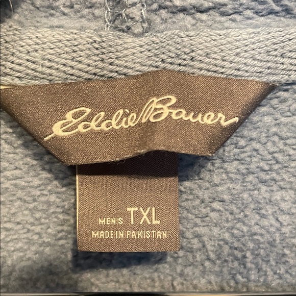 Tall XL Eddie Bauer Men's Slate Blue Hoodie - Picture 2 of 7